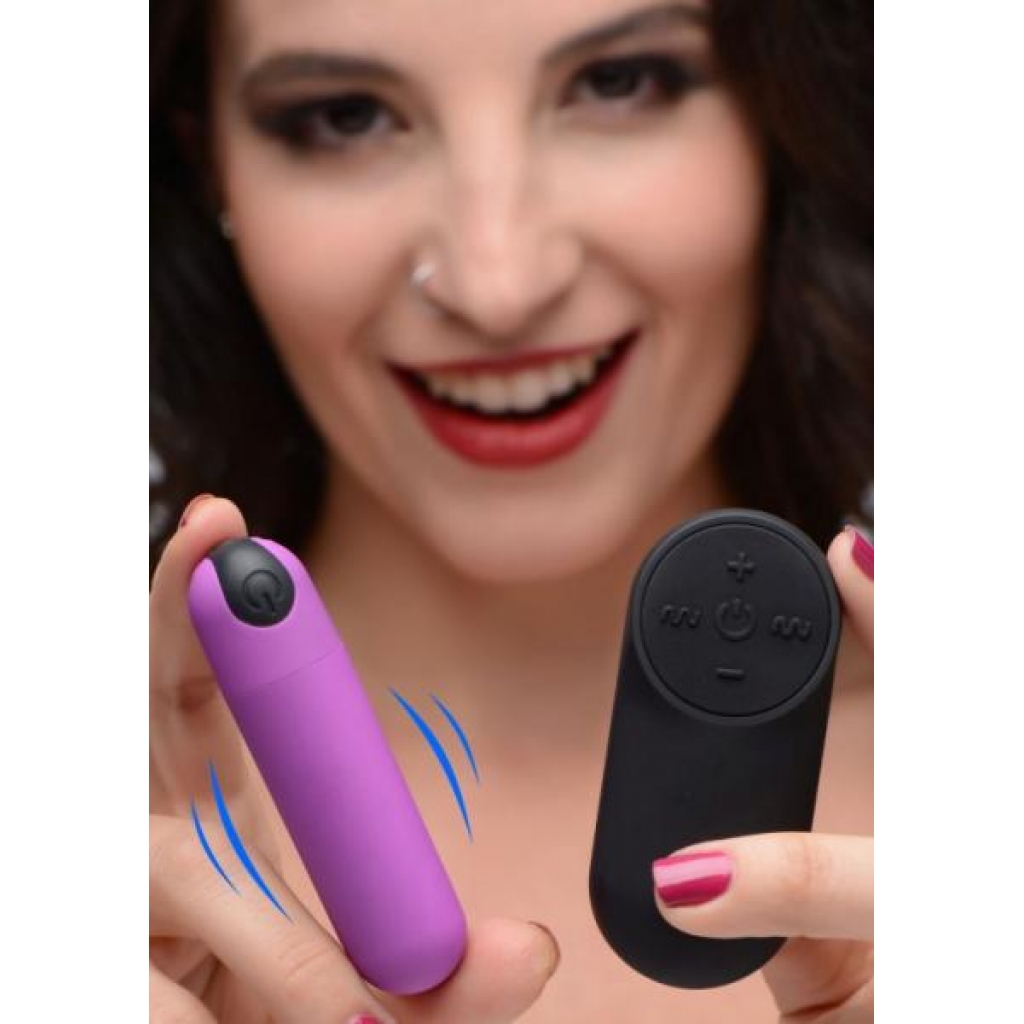 Bang! Vibrating Bullet with Remote Control in Purple - Ultimate Discreet Pleasure