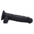 Strap U Power Pecker 7-inch Silicone Dildo with Balls - Black