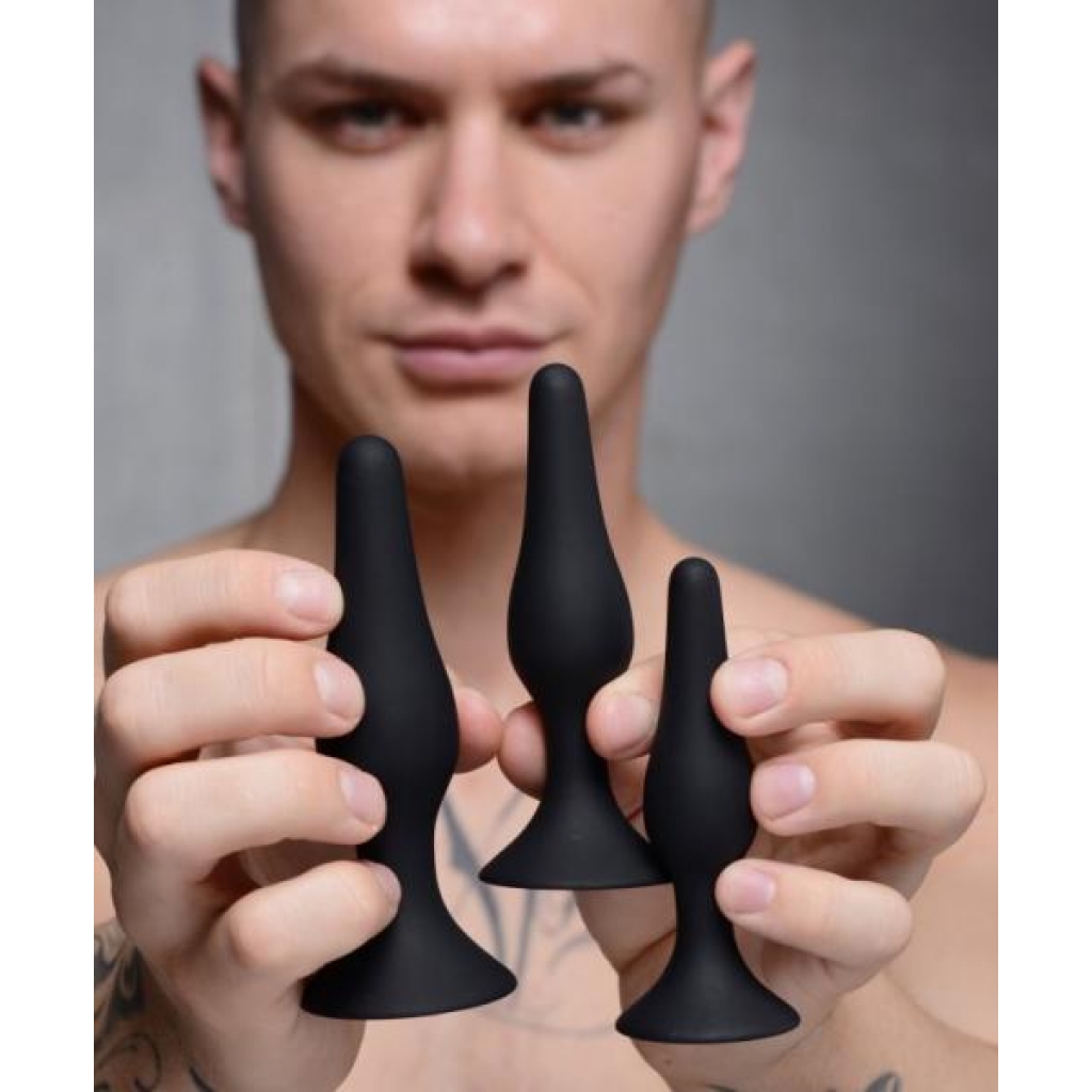 Triple Spire Tapered Silicone Anal Trainer Set - Master Series