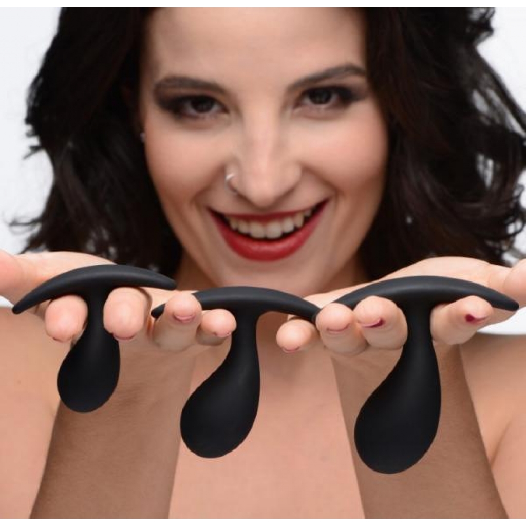 Master Series Dark Droplets 3pc Curved Anal Trainer Set