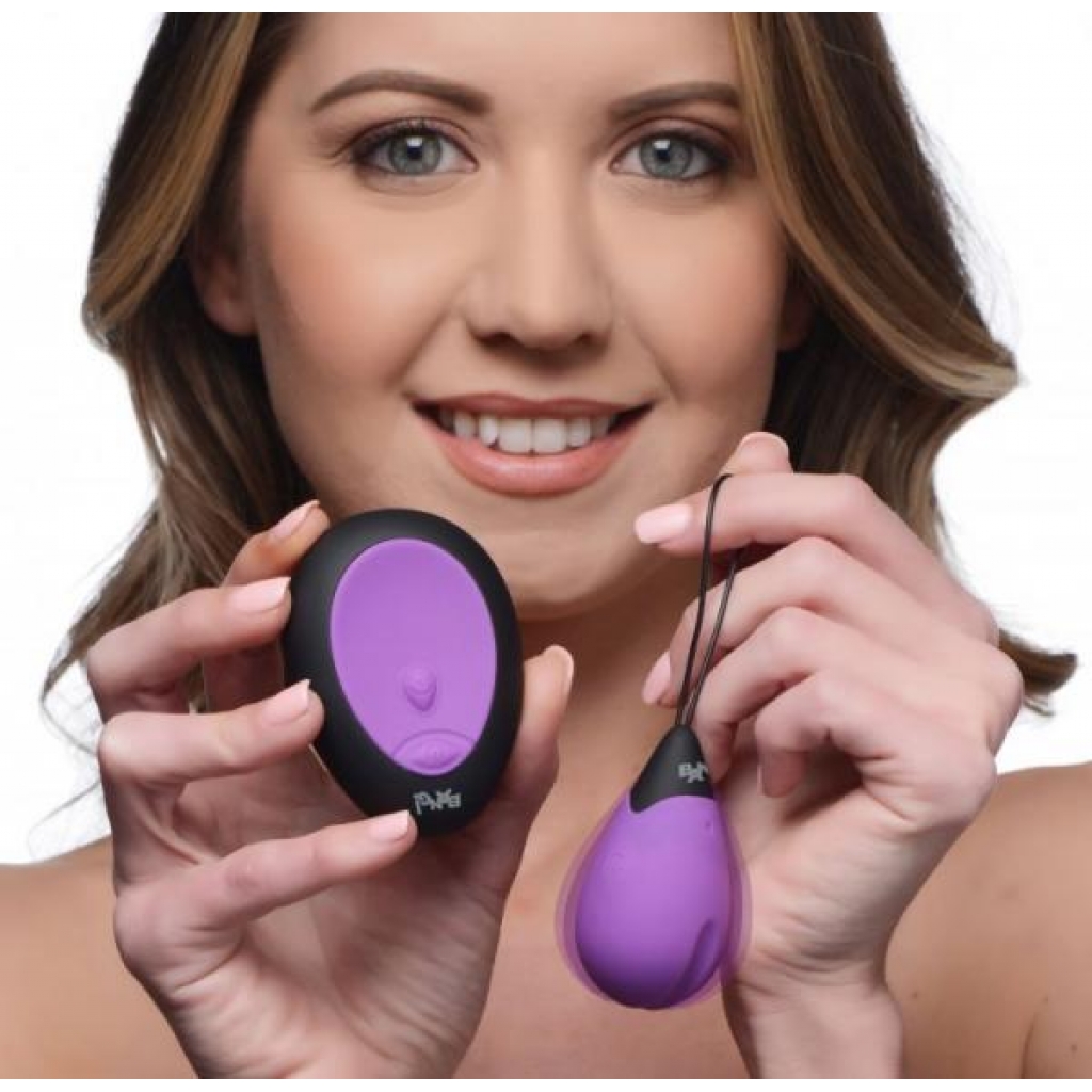 Bang! 10x Vibrating Silicone Egg W/ Remote Purple