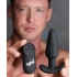 Bang! 21x Vibrating Silicone Butt Plug with Remote - Black