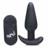 Bang! 21x Vibrating Silicone Butt Plug with Remote - Black