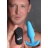 Bang! 21x Vibrating Silicone Butt Plug with Remote Control - Blue