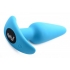 Bang! 21x Vibrating Silicone Butt Plug with Remote Control - Blue