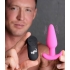 Bang! 21x Vibrating Silicone Butt Plug W/ Remote - Pink