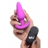 Bang! 21x Vibrating Silicone Butt Plug W/ Remote Purple