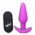 Bang! 21x Vibrating Silicone Butt Plug W/ Remote Purple