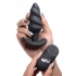 Bang! 21x Vibrating Silicone Swirl Butt Plug W/ Remote Black