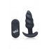 Bang! 21x Vibrating Silicone Swirl Butt Plug W/ Remote Black