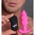 Bang! 21x Vibrating Silicone Swirl Butt Plug with Remote: Pink