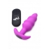 Bang! 21x Vibrating Silicone Swirl Butt Plug W/ Remote - Purple