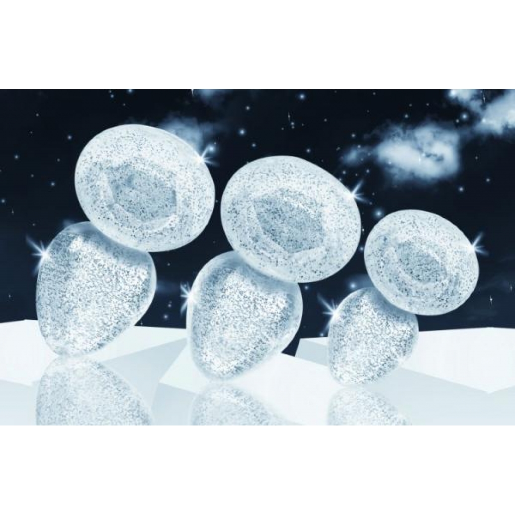 Booty Sparks Glitter Gem Anal Plug Set in Silver