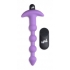 Bang! Remote-Controlled Vibrating Silicone Anal Beads - Purple