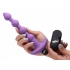 Bang! Remote-Controlled Vibrating Silicone Anal Beads - Purple