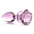 Booty Sparks Pink Rose Glass Large Anal Plug