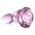 Booty Sparks Pink Rose Glass Small Anal Plug