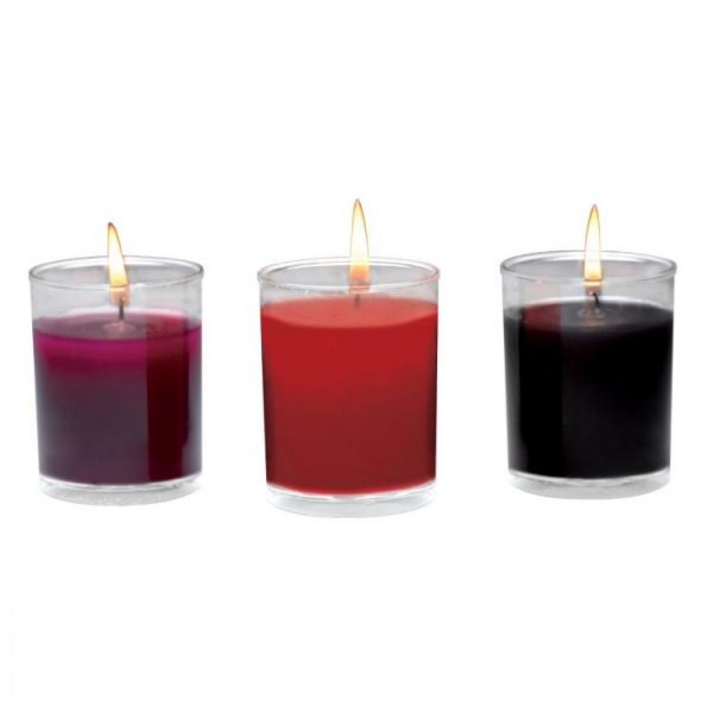 Master Series Flame Drippers Candle Set - Black Red Purple