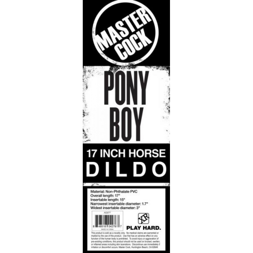 Master Penis Pony Boy 17in Horse Dildo