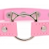 Master Series Kinky Kitty Ring Slim Choker - Pink