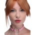 Master Series Kinky Kitty Ring Slim Choker - Pink