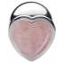 Booty Sparks Gemstone Large Heart Anal Plug - Rose Quartz