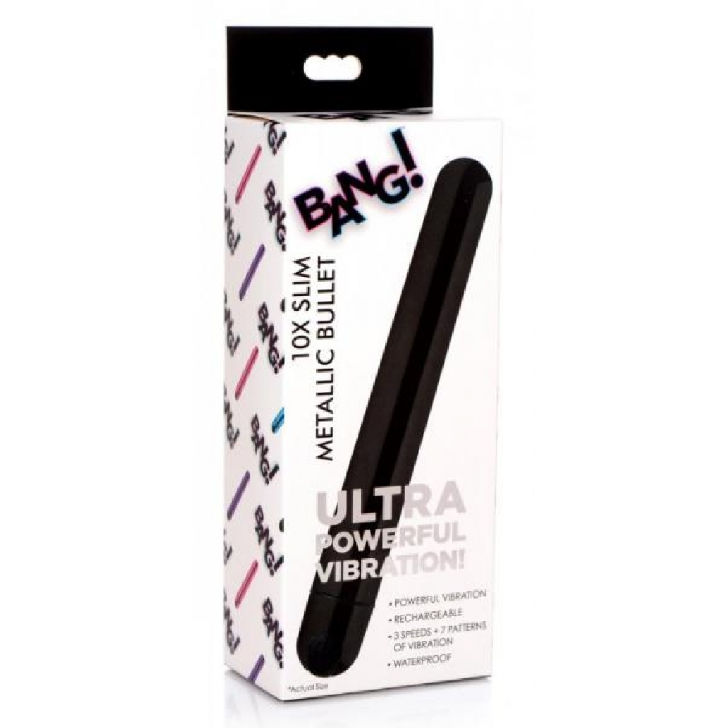 Bang! 10x Slim Metallic Bullet - Black