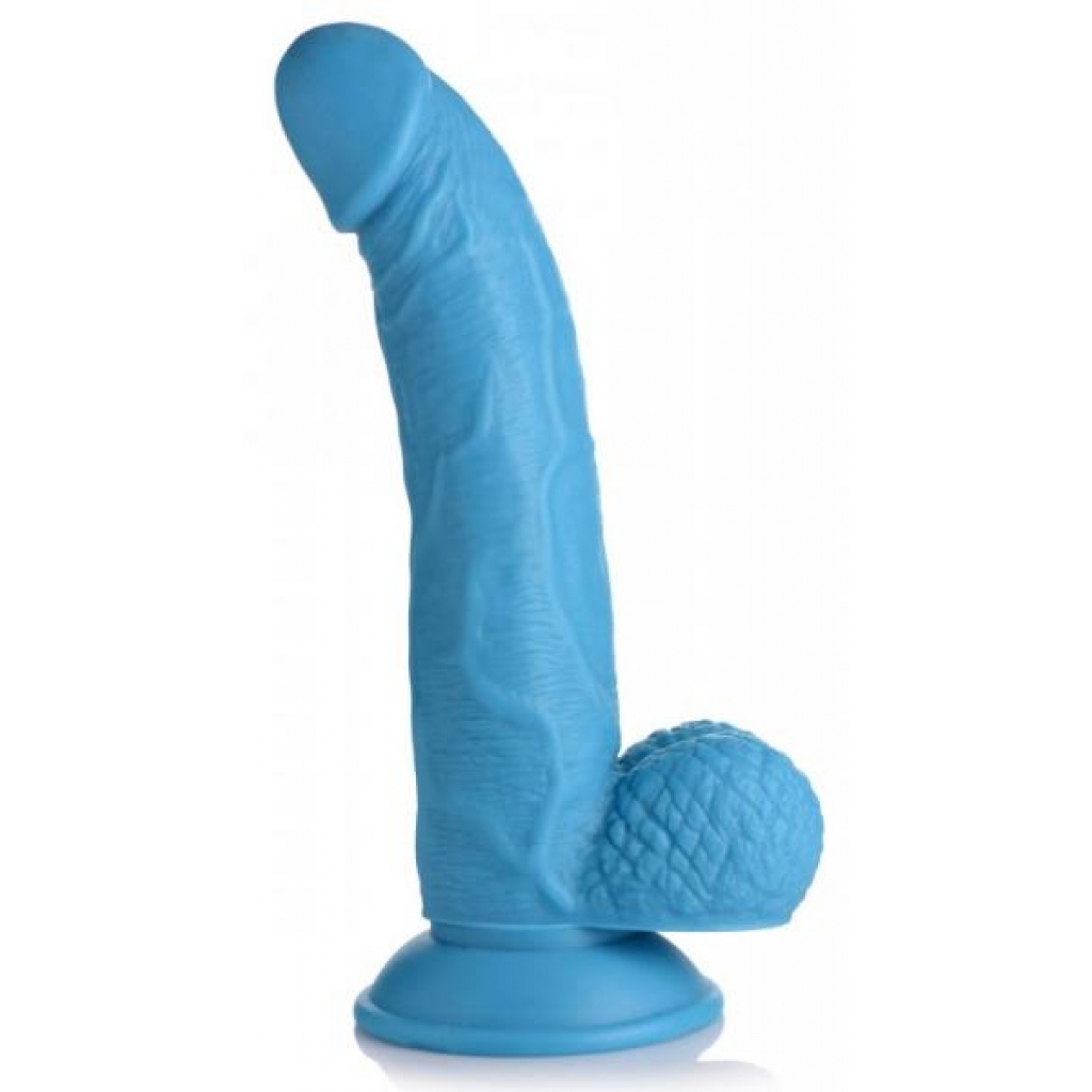 Pop 7.5in Dildo W/ Balls - Blue