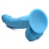 Pop 7.5in Dildo W/ Balls - Blue