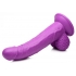 Pop 7.5in Dildo with Balls - Purple