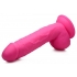 Pop 8.25in Dildo With Balls in Pink