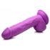 8.25-Inch Vibrant Purple Dildo with Realistic Balls