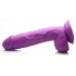 8.25-Inch Vibrant Purple Dildo with Realistic Balls