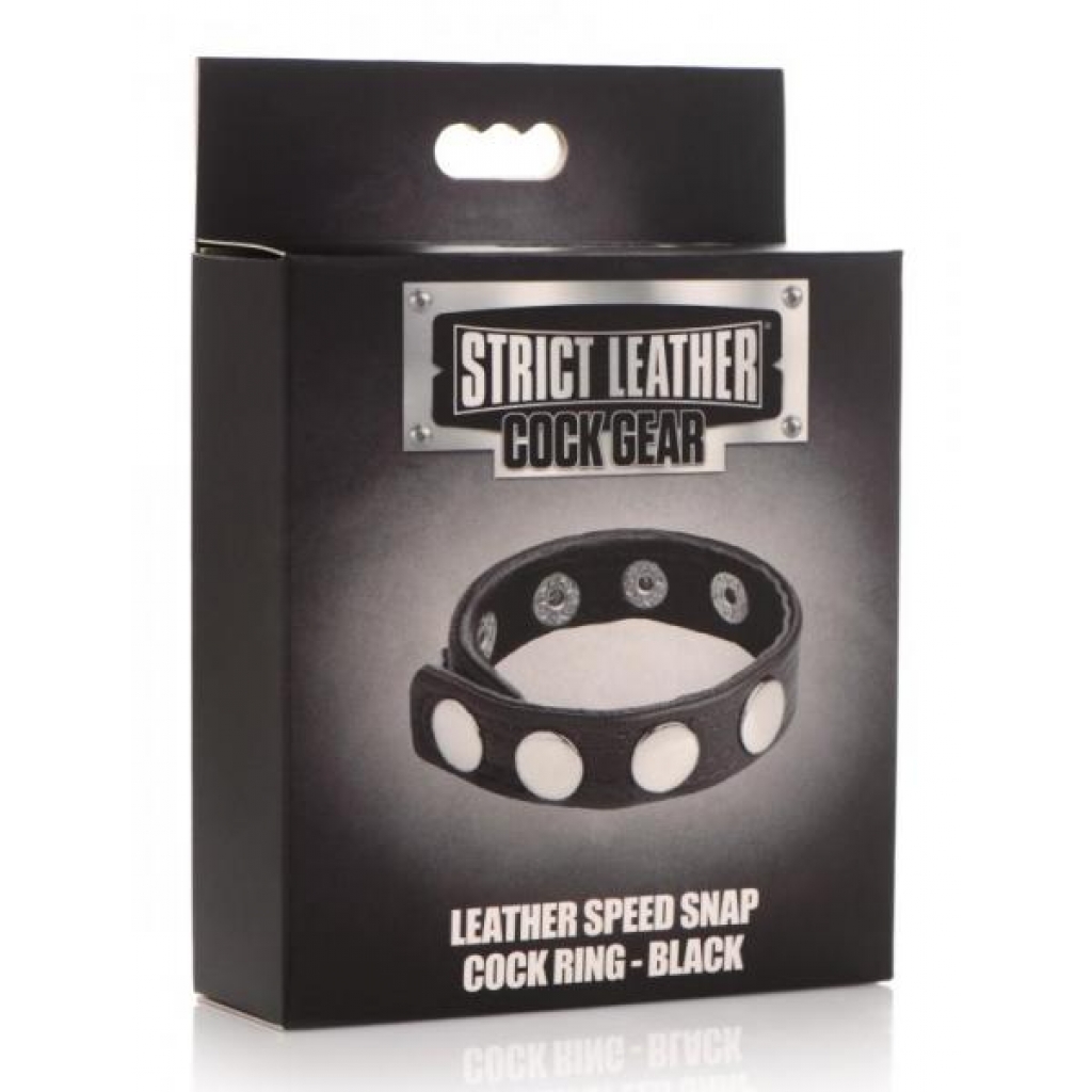 Strict Leather Penis Speed Snap Penis Ring - Black