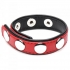 Strict Penis Gear: Leather Speed Snap Penis Ring in Red