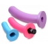 Silicone Dildo Set - Strap U Triple Peg with Remote