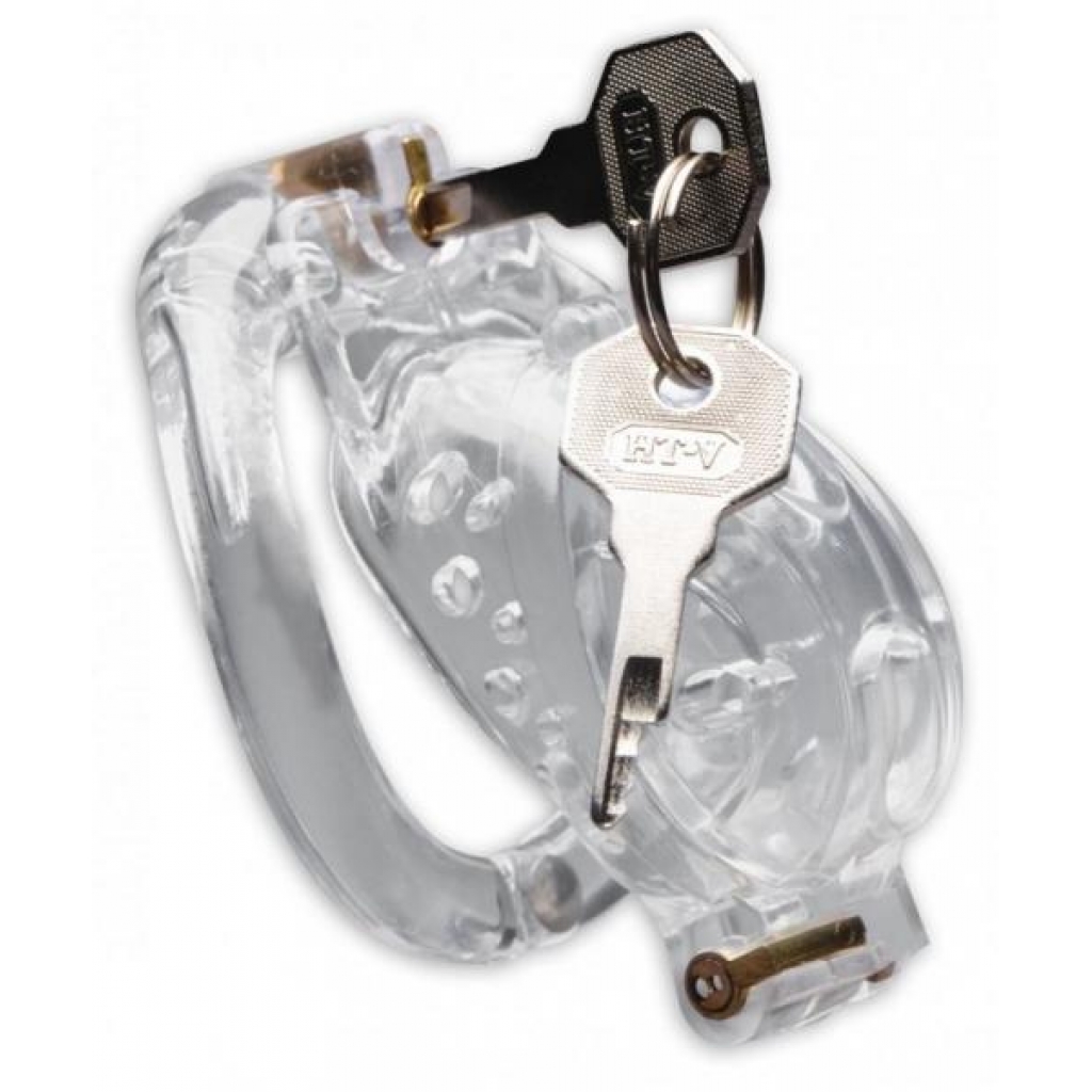 Master Series Custome Lockdown Chastity Cage Clear