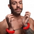 Master Series Cuffed In Furry Handcuffs - Red