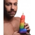 Master Series Pride Pecker Rainbow Drip Candle