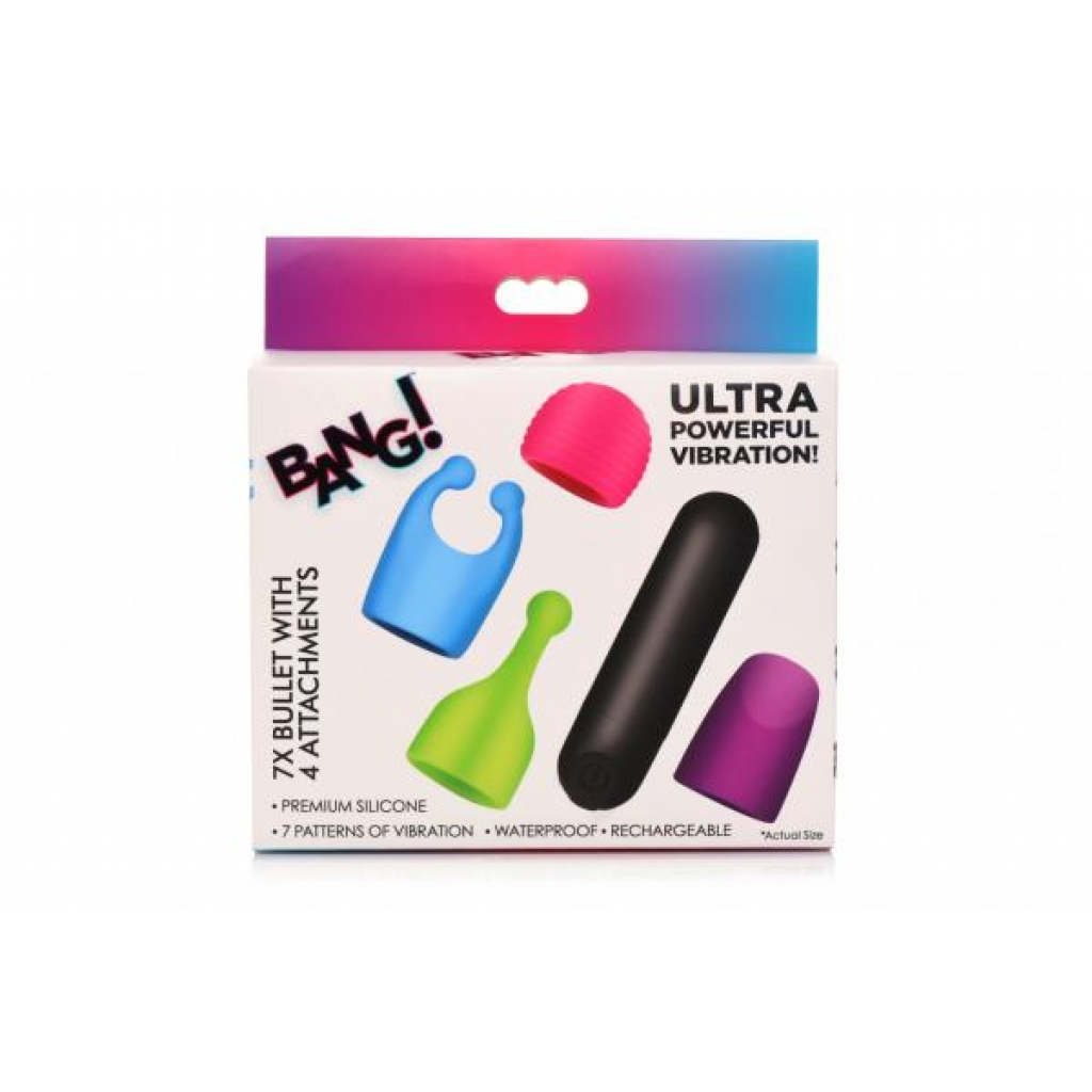 Bang! Rechargeable Bullet with 4 Attachments